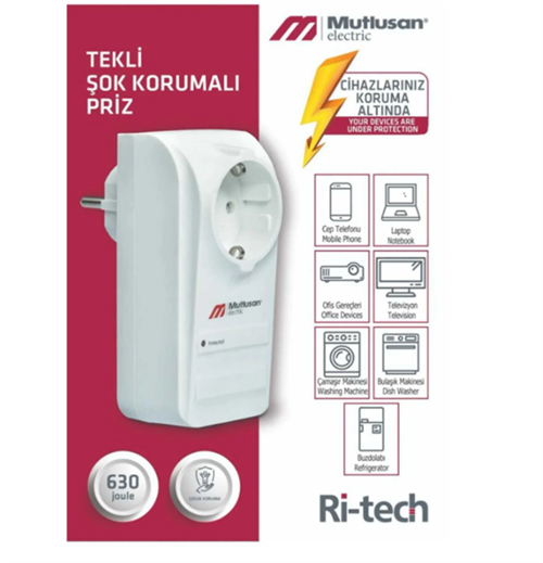 Mutlusan Tekli Şok Korumalı Priz 0018881000040000