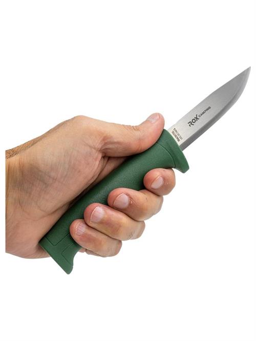 Rox Camping Bushcraft Eco Paslanmaz Çelik Kamp Bıçağı Yeşil 153CAMP0320