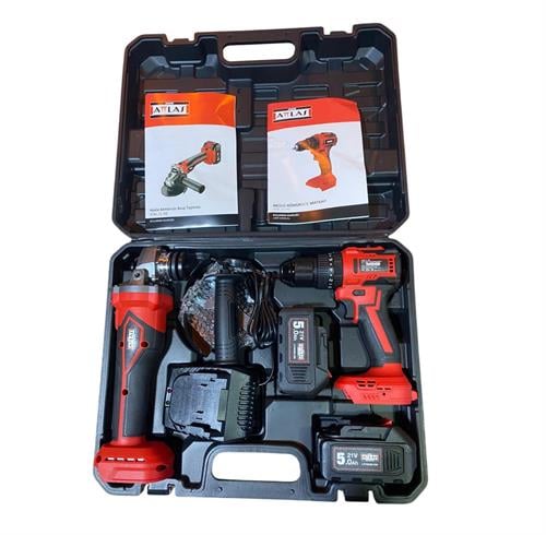 Attlas ATBL 21 2Lİ Kömürsüz Set Akülü Darbeli Matkap + Taşlama A0104099