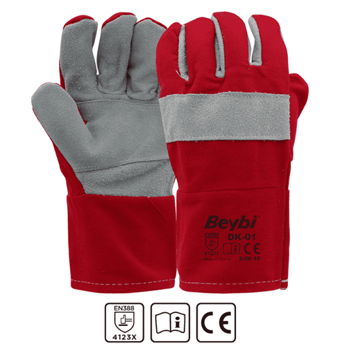 Beybi Deri Eldiven Kırmızı DK-01