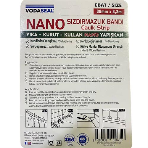 Vodaseal Sızdırmazlık Bandı Şeffaf 38MM X 3.2MT