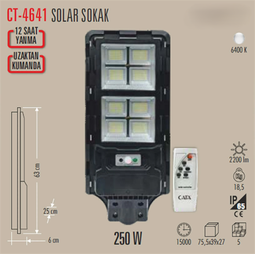 Cata Solar Sokak Armatürü 250W Beyaz CT-4641