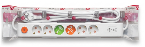Mutlusan Ri-Tech Altılı Usb+Type-C Grup Priz Ç.K 2 MT 0011756501020200