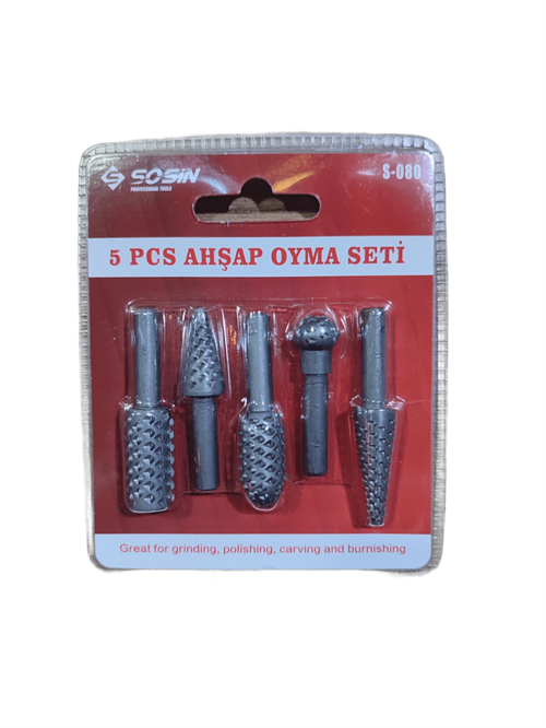 Sosin Ahşap Oyma Seti S-080