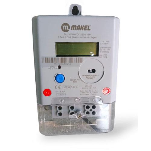 Makel Monofaze Elektronik Elektrik Sayacı 80A