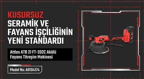 Attlas Atb 21 Ft-202C Akülü Fayans Titreşim Makinası A0104174
