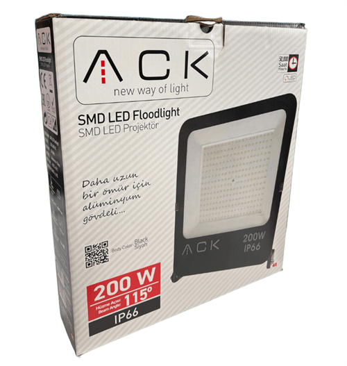 Ack Led Projektör 200W Beyaz AT62-19632