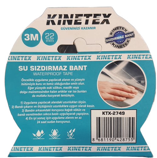 Kınetex Su Sızdırmaz Bant 2,2MM*3MT KTX2749 
