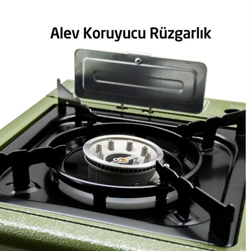 Rox Camping Tekli Portatif Kamp Ocağı 153ROX0188  Yeşil