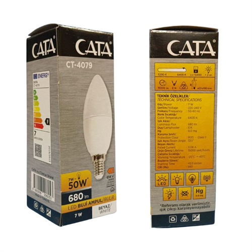 Cata Led Buji Ampul Beyaz 7W CT-4079