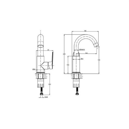 Punto 201 Döner Borulu Lavabo Bataryası A43743