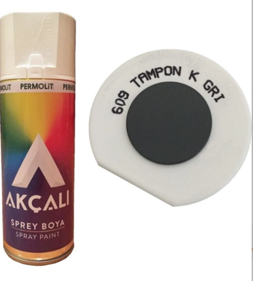 Akçalı Tampon Boyası 400 ML Koyu Gri