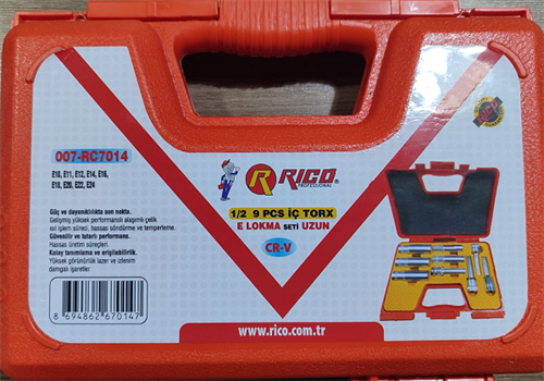 Rıco 9 Parça 1/2 İç Tork E Lokma Seti RC7014