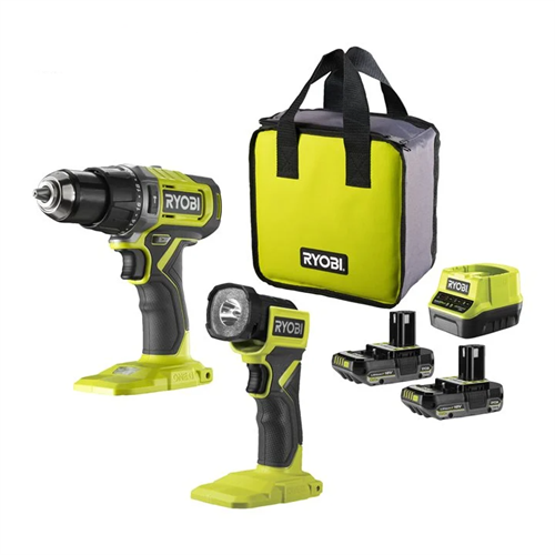 Ryobi RPD18-2C20ST 18v 2x 2.0 Ah Li-Ion Şarjlı Darbeli Matkap+Fener Set 5133005888