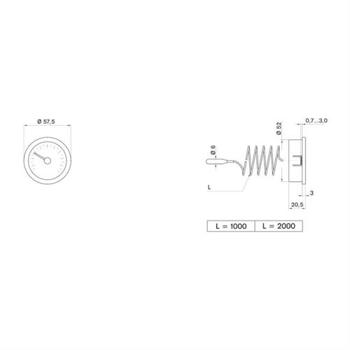 Pakkens Çay Kazanı Su Sıcaklık Göstergesi Termometre 50 MM