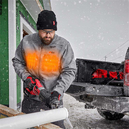 Milwaukee M12 Hj Grey 5-0 Isıtıcılı Mont Gri XL 4933478975