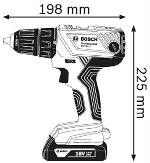Bosch GSR 180-LI 2x2.0Ah Çift Akülü Şarjlı Matkap 06019F810A
