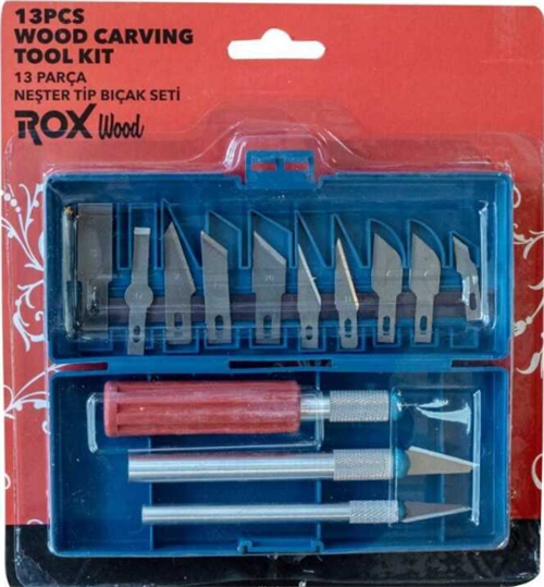 Rox Wood 13 Parça Neşter Tip Bıçak Seti 153ROX 184508