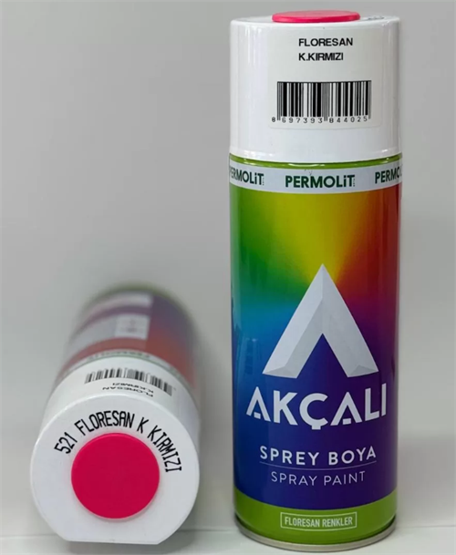Akçalı Sprey Boya 400 ML Florosan K.Kırmızı