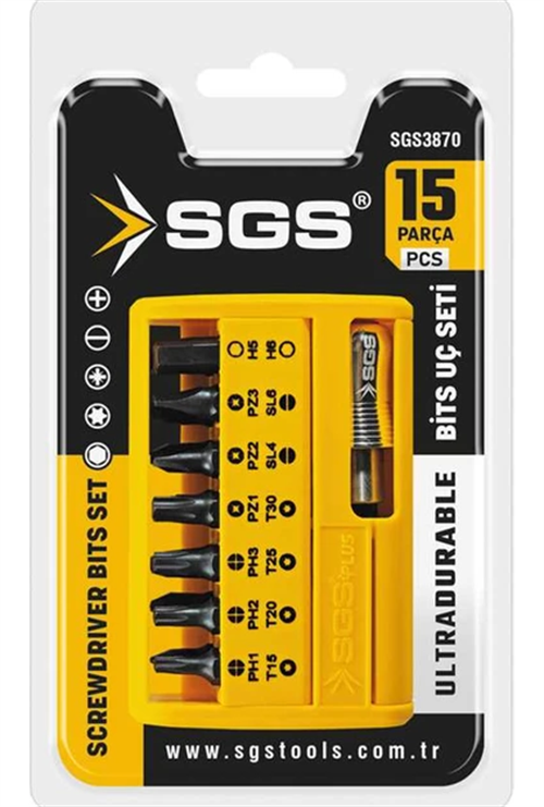 Sgs Bits Uç Seti 15 Parça Sgs3870