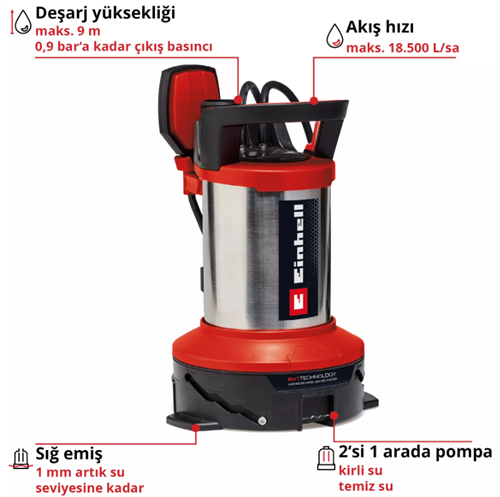 Einhell Ge-Dp 7535 N LL Eco Dalgıç Pompa Kirli Su 4181515