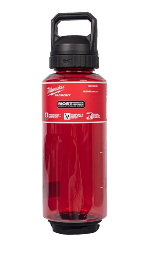 Milwaukee Packout Termos Şişe 1420 ML Kırmızı Kapaklı 4932498638