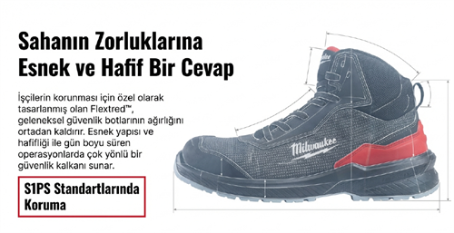 Milwaukee Flextred Ayakkabı S1PS 1M110133 Esd 4932493710