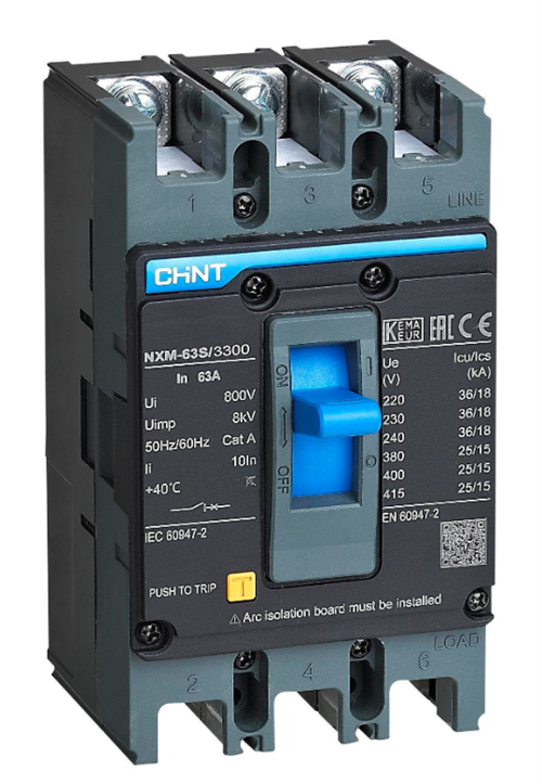 Chnt Kompakt Şalter 63A 25KA 3P Sabit Tip 205889