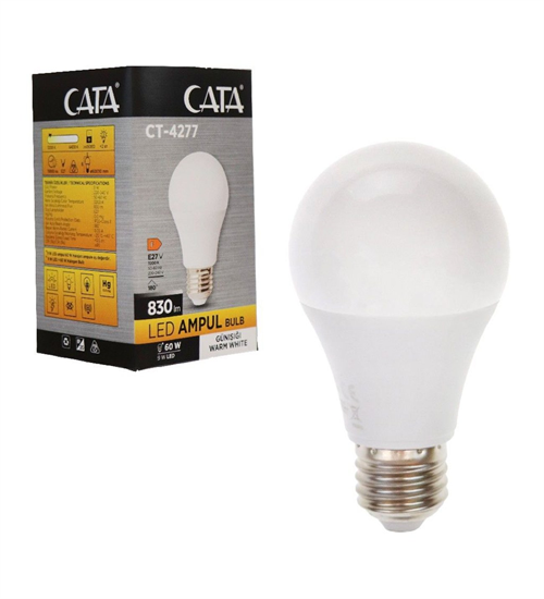 Cata Led Ampul 9W E27 Günışığı CT-4277G