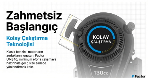 Factor Benzinli Çim Biçme Makinası Şanzımanlı 40 CM UMS40