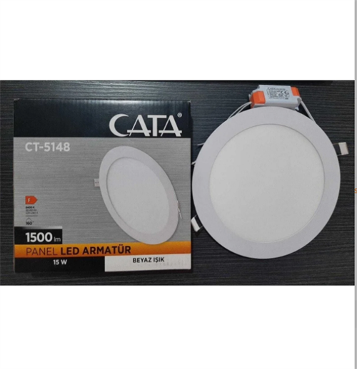 Cata Slim Led Panel S/A Yuvarlak 15W Beyaz CT-5148B