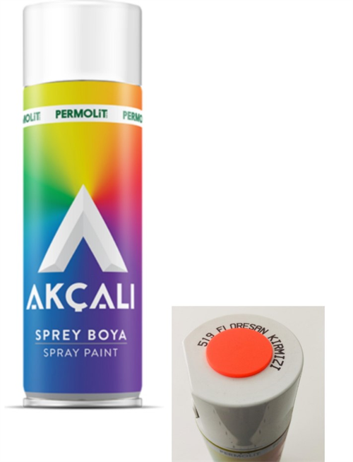 Akçalı Sprey Boya 400 Ml Florosan Kırmızı
