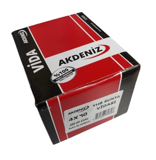 Akdeniz Sunta Vidası 5.0X60 Çinko 200 Adet