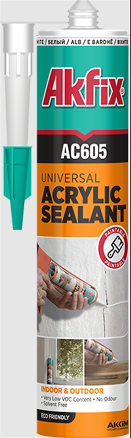 Akfix Akrilik Mastik Beyaz 310Ml AC605 
