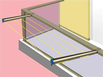 Alüminyum Çamaşırlık Kare Modeli Bronz 60x25