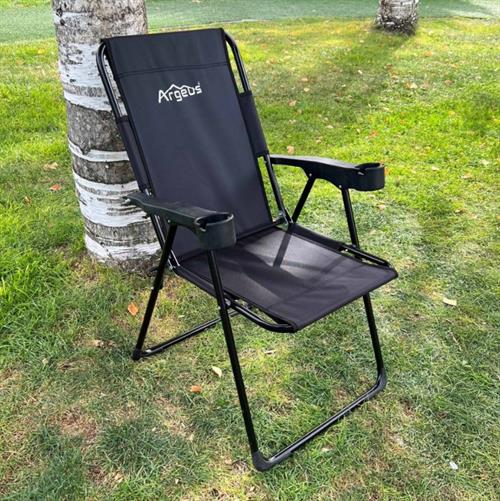 Argeus Rest Katlanabilir Kamp Sandalyesi Siyah