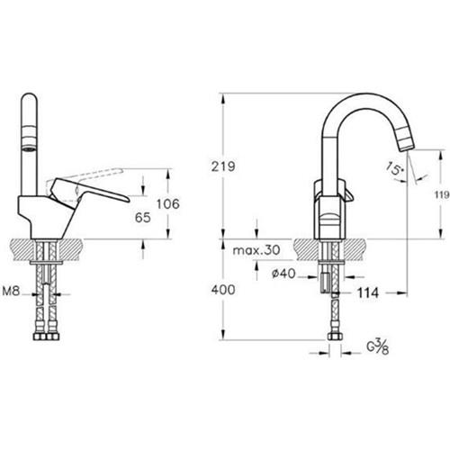 Artema Axe S Döner Lavabo Bataryası A42543