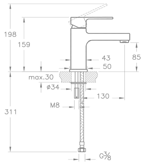 Artema Q-Line A40775 Lavabo Bataryası, Krom