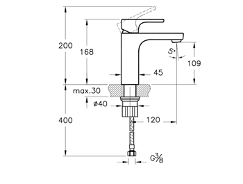 Artema Sento Lavabo Bataryası - Üstten A42513