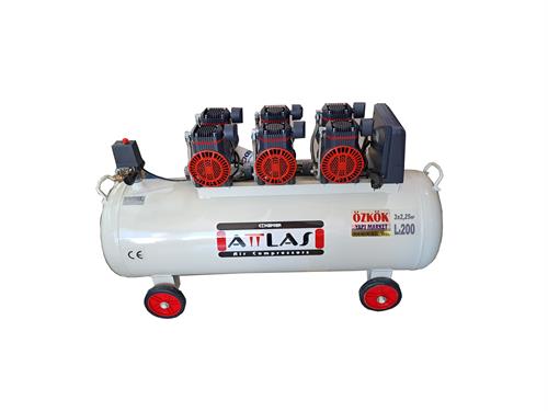 Attlas 200 LT 6,75 HP Sessiz Monofaze Kompresör SC60200