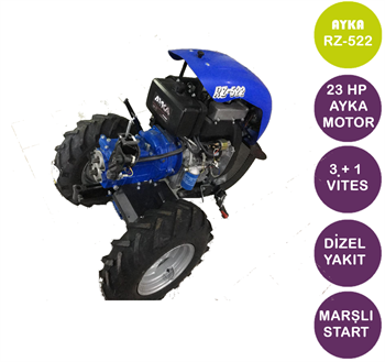 AYKA  23 Hp Dizel Çapa Makinesi RZ-522 (Pat pat)