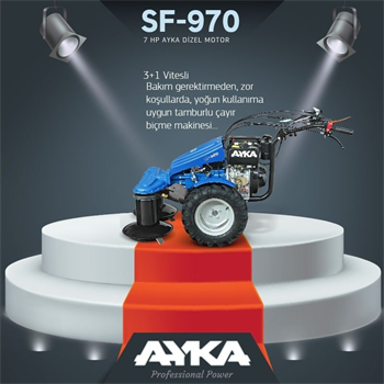 AYKA Ot Biçme Makinesi SF-970 Dizel Motor FE 178 Marşlı 7 Hp