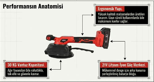 Attlas Atb 21 Ft-202C Akülü Fayans Titreşim Makinası A0104174