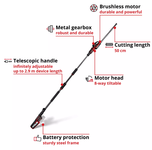 Einhell Gp-Hh 18/50 T BL-Solo Yüksek Çit Budama 3410972