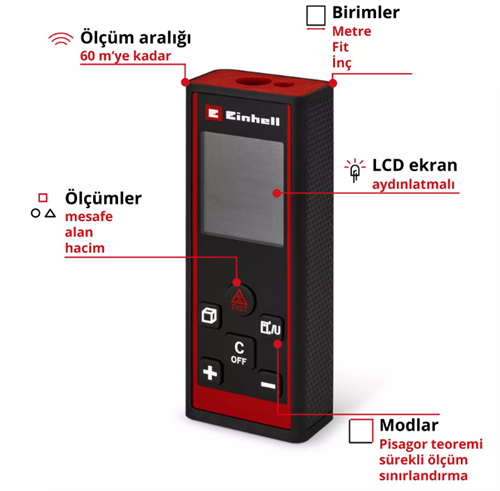 Einhell Tc-Ld 60 R Lazer Ölçü Aleti 2270082