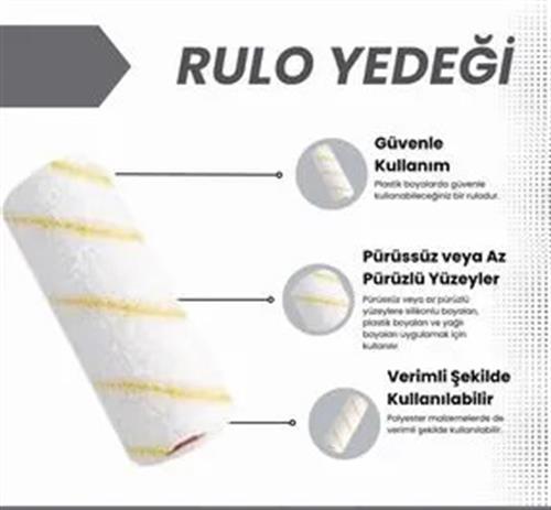 Defne Saten Parmak Rulo Yedeği 10 CM