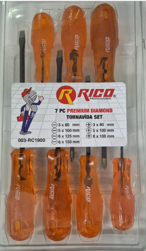 Rıco 7 Parça Premium Dıamond Tornavida Seti 003-RC1900