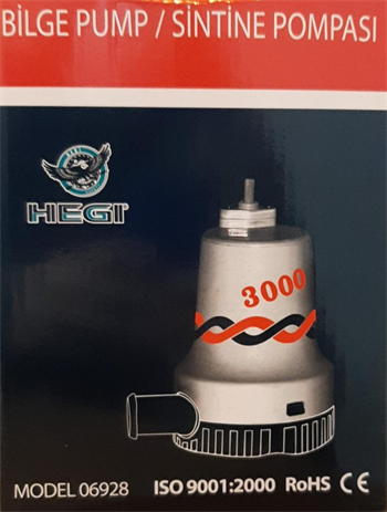 Bilge Pump Sintine Pompası 3000 12v Hegi WWB-06928