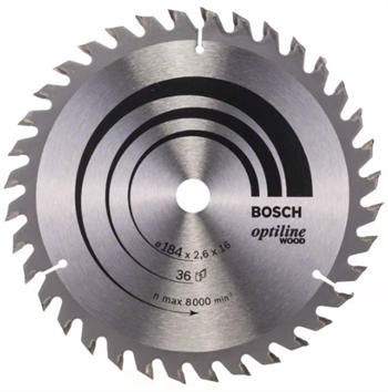 Bosch Daire Testere Bıçağı Optiline Wood 184x2,6x16 Mm 36 Diş 2608640818
