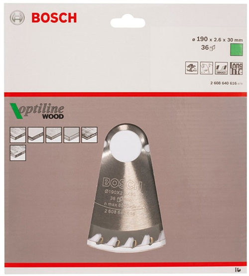Bosch Daire Testere Bıçağı 190 X 30 Mm 36 Diş